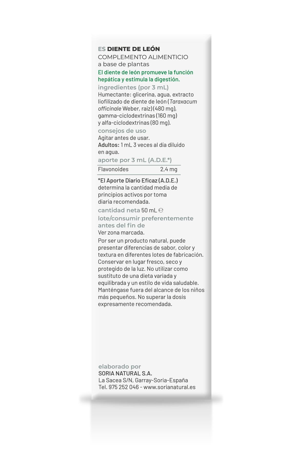 Dandelion Extract - Diuretic, depurative and digestive properties