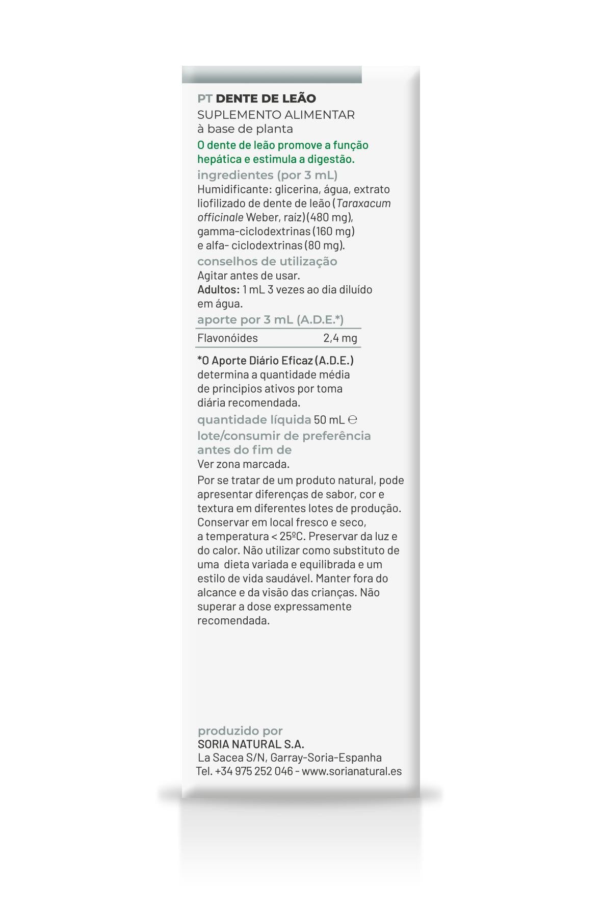 Dandelion Extract - Diuretic, depurative and digestive properties